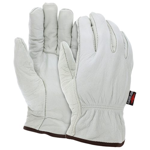 MCR Safety Sel Cow Grain Drvr Red Flece Lnd Str Thb