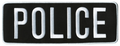 Hero's Pride POLICE Back Patch - White/Black - 11''x4''