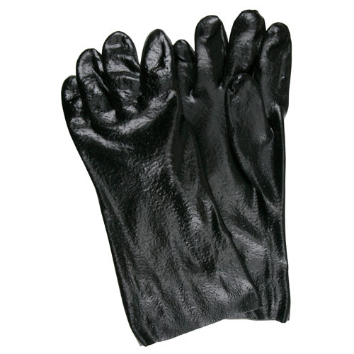 MCR Safety Single Dip Black PVC Rough 14