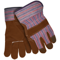 MCR Safety Tan Color Leather Palm W/Rubberizd Cuff