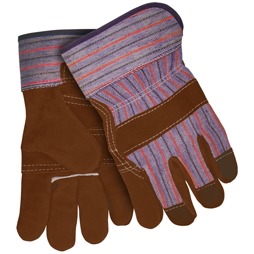 MCR Safety Tan Color Leather Palm W/Rubberizd Cuff