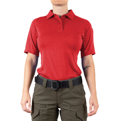 First Tactical W Performance SS Polo - Red