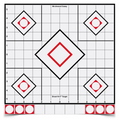 Birchwood Casey Shoot-N-C 12 Inch White / Black Sight-In, 5 Targets - 55 Pasters