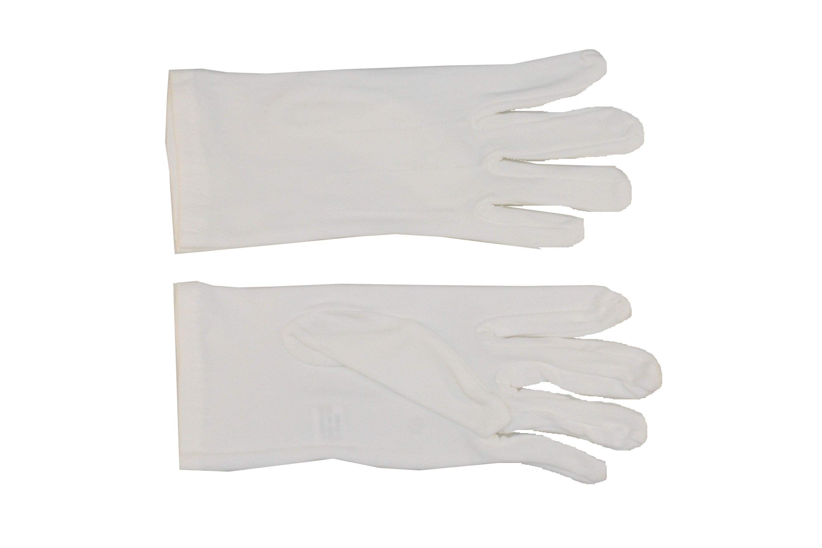 Hero's Pride Parade Slip-On Gloves - Nylon Stretch w/ Raised Pointing - Womens White