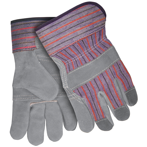 MCR Safety Nat'l Color Lthr Palm W/Rubberizd Cuff