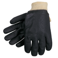 MCR Safety Black, Double Dip, Textured, Knit Wrist