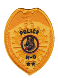 Hero's Pride POLICE K-9 Badge Patch - Gold - 2.5''x3.5''