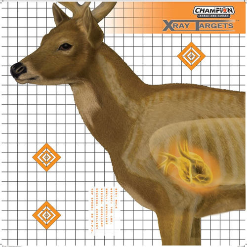 Champion Targets Champion Targets 45902 X-Ray 25 x 25 Targets, Deer, 6 Pack