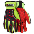 MCR Safety Predator Multi-Task Slip On Red PVC Palm