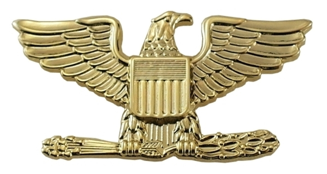 Hero's Pride Colonel Pin w/ Regular/Clutch Back - 1'' High - Pair