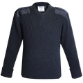 Flying Cross Command Acrylic Wool Rib Knit V-Neck Sweater