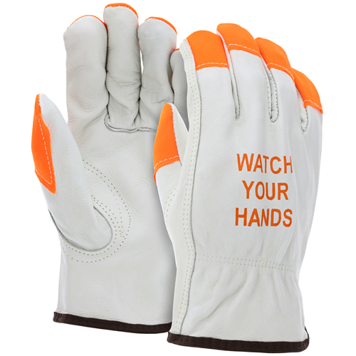 MCR Safety Eco Grd Drvr Key Thb HiViz Org FT/logo