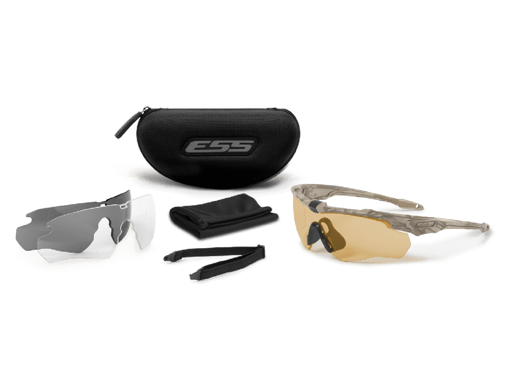 ESS Crossblade Spin Camo Bone w/ HI-Def Bronze/Clear/Smoke Gray Lenses