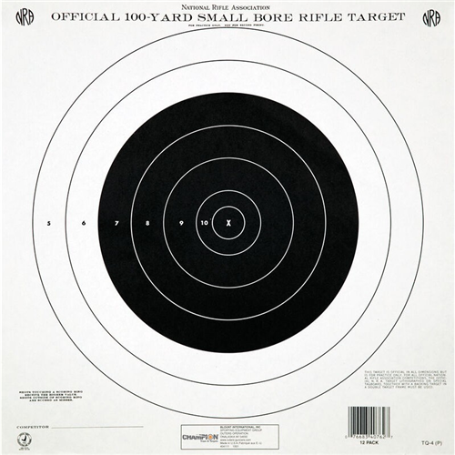 Champion Targets Champion Targets 40777 NRA (National Rifle Association) Targets, 100 Yard Single Bullseye, 100 Pack