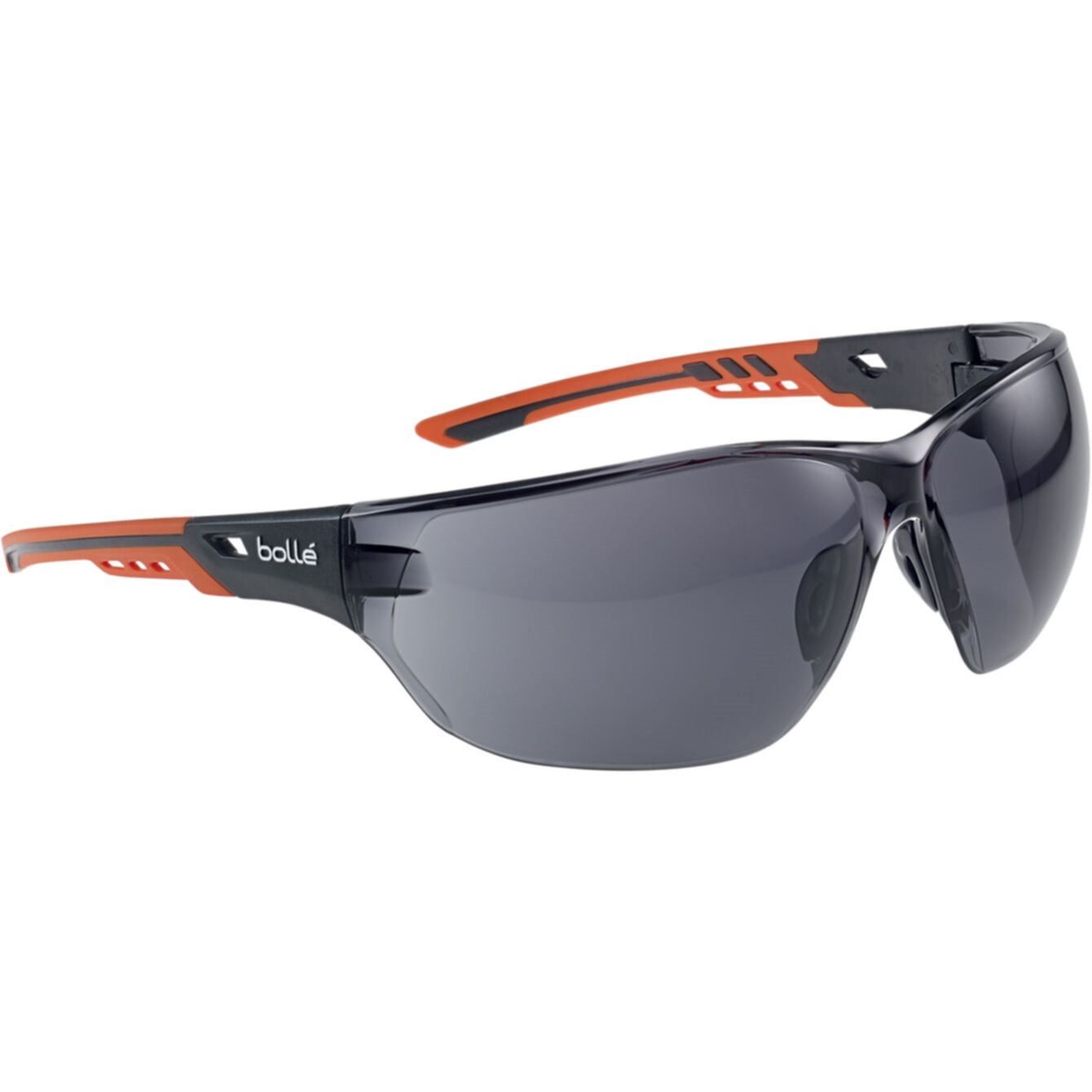 Bolle NESS+ SAFETY SPECTACLES PC SMOKE PLATINUM PC TPR RIMLESS