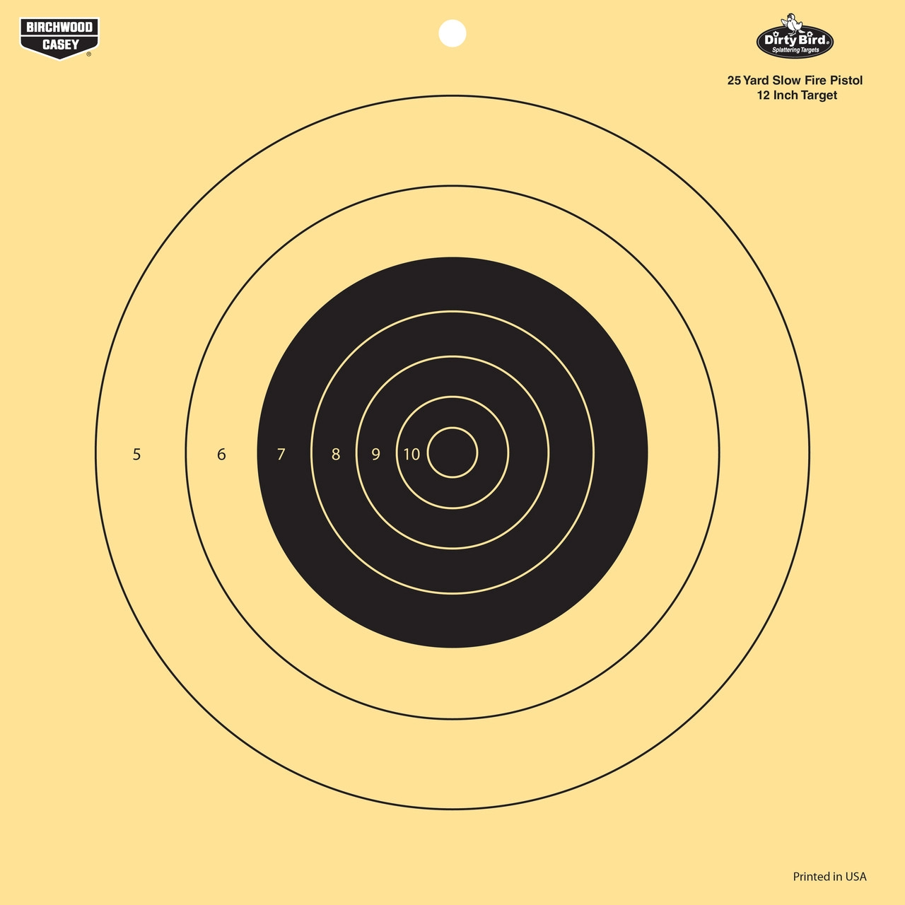 Birchwood Casey Dirty Bird 12 Inch 25 Yard Pistol Reactive Target - 12 Targets
