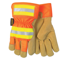 MCR Safety Reflective Pig Leather Palm, Orange
