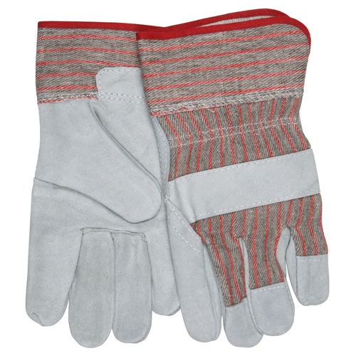 MCR Safety Split Leather Palm Glove w/Starched Cuff