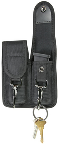 Hero's Pride Ballistic Double Magazine Case w/ Metal Key Clips - Medium
