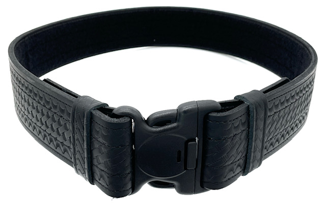 Perfect Fit 4 Stitch Duty Belt w/ Full Hook Lining & Cop Lock Buckle - Basketweave