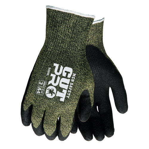 MCR Safety Kevlar/Stainless Steel, Black Latex Dip