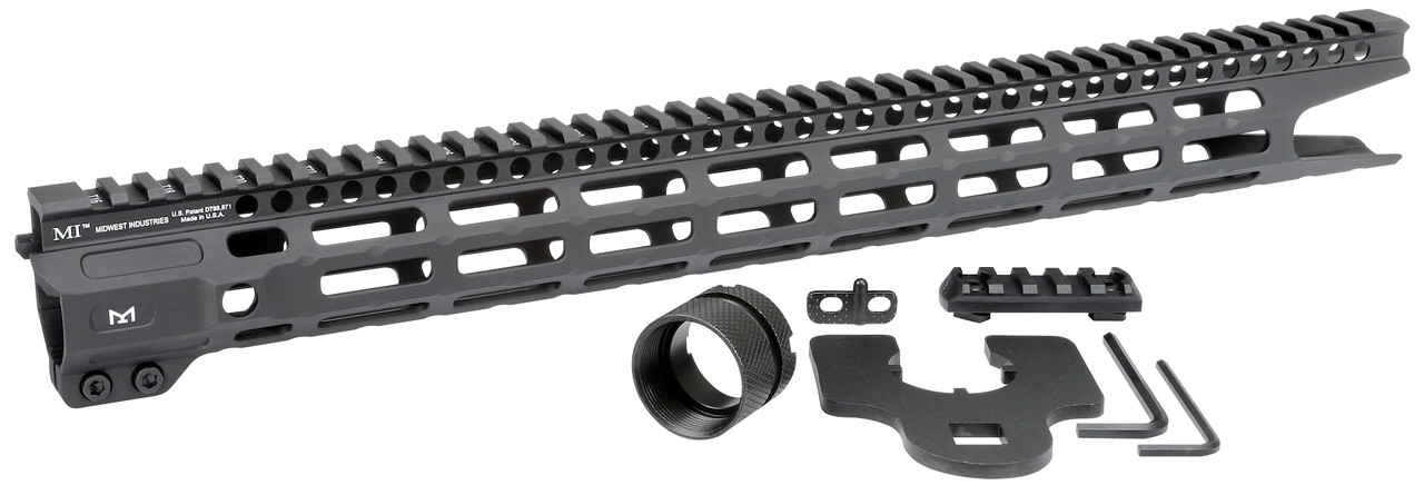 Midwest Industries Combat Rail One Piece Free Float Handguard, M-LOK