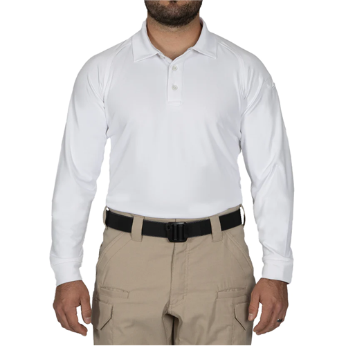 First Tactical M Performance LS Polo - White