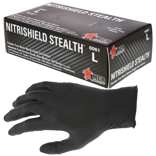 MCR Safety BLK NBR 4 mil disp