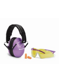 Walkers Youth & Women Folding Purple Muff/Glasses/Plug Combo - Purple