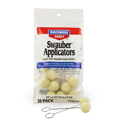 Birchwood Casey Swauber Applicators, 20 pack