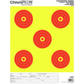 Champion Targets Champion Targets 45563 Shot Keeper 5 Bullseye 100 Yard Pistol/Rifle Targets, Yellow/Red, Large, 12 Pack