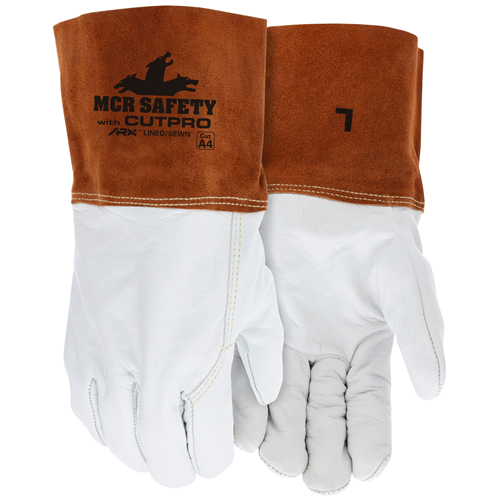 MCR Safety A4 Cow Grain M/T Gray split cow cuff