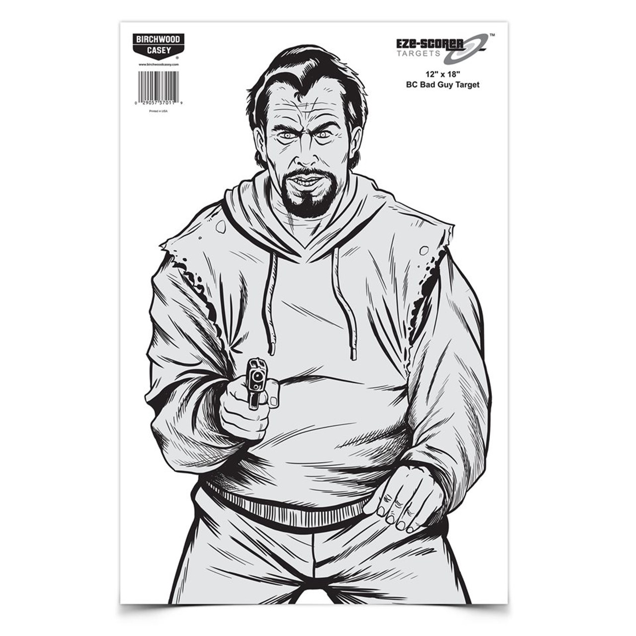 Birchwood Casey Eze-Scorer 12 x 18 BC Bad Guy Target