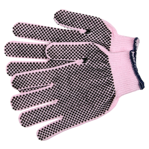 MCR Safety 13 Gauge Powder Pink- 2 Sided PVC Dot