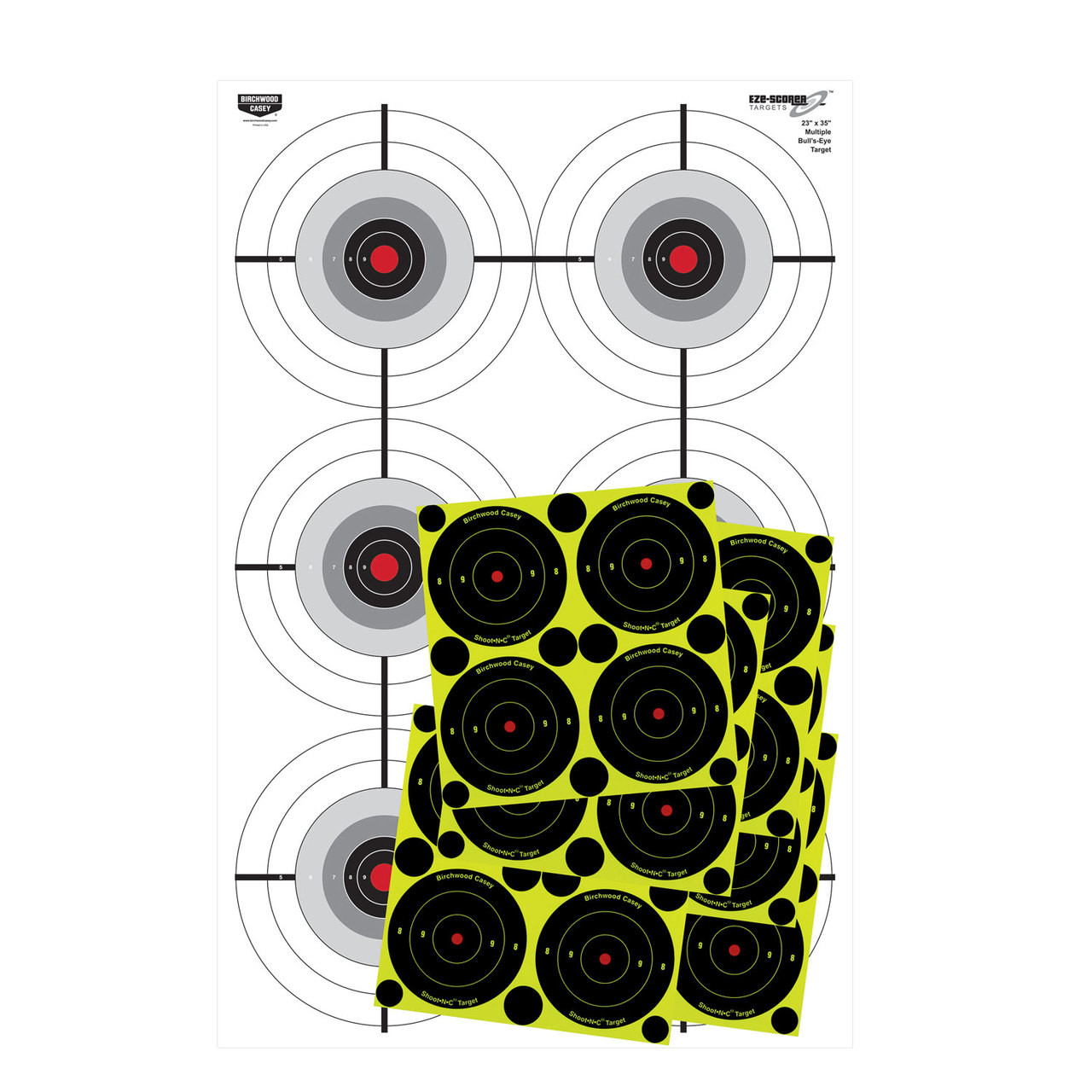 Birchwood Casey Eze-Scorer 23 x 35 Multiple Bull's-Eye Target