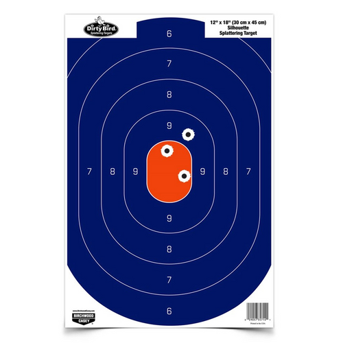 Birchwood Casey Dirty Bird 12 x 18 Blue / Orange Silhouette Target, 100 Targets