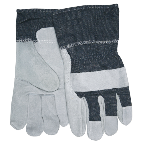 MCR Safety Full Leather Palm Denim Back & Cuff