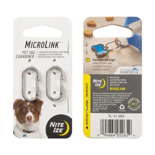 Nite-Ize Microlink Pet Tag Carabiner - 2 Pack