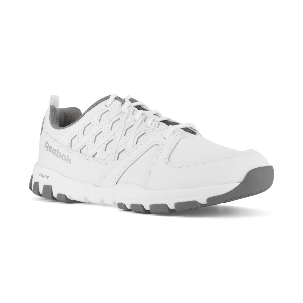Reebok Sublite Work Athletic Shoe w/ Soft Toe - White