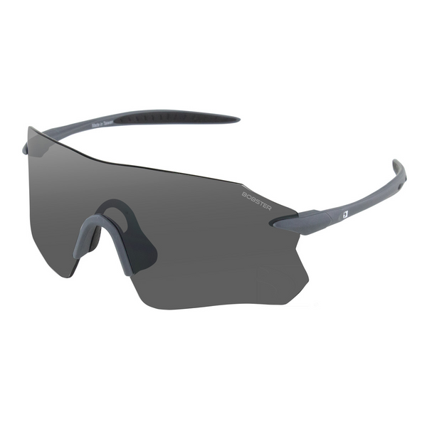 Bobster Aero Sunglasses - Matte Gray Frame w/ Smoke Silver Mirror Lens