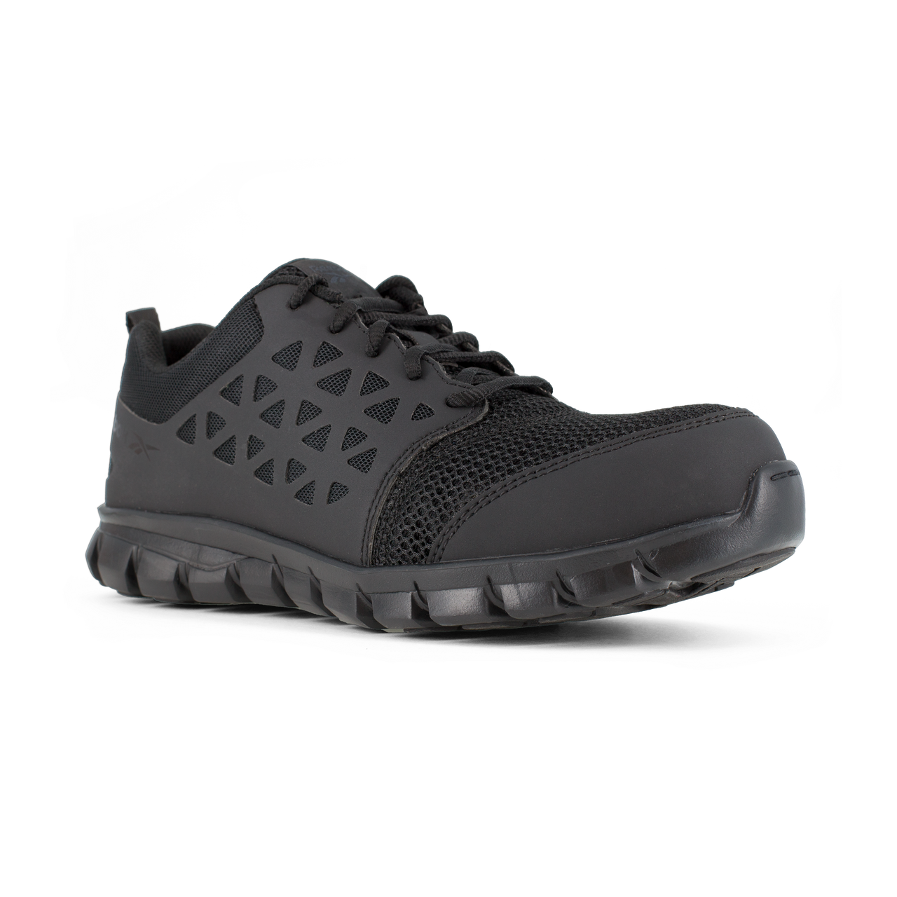 Reebok Sublite Cushion Work Athletic Shoe w/ Composite Toe - Black