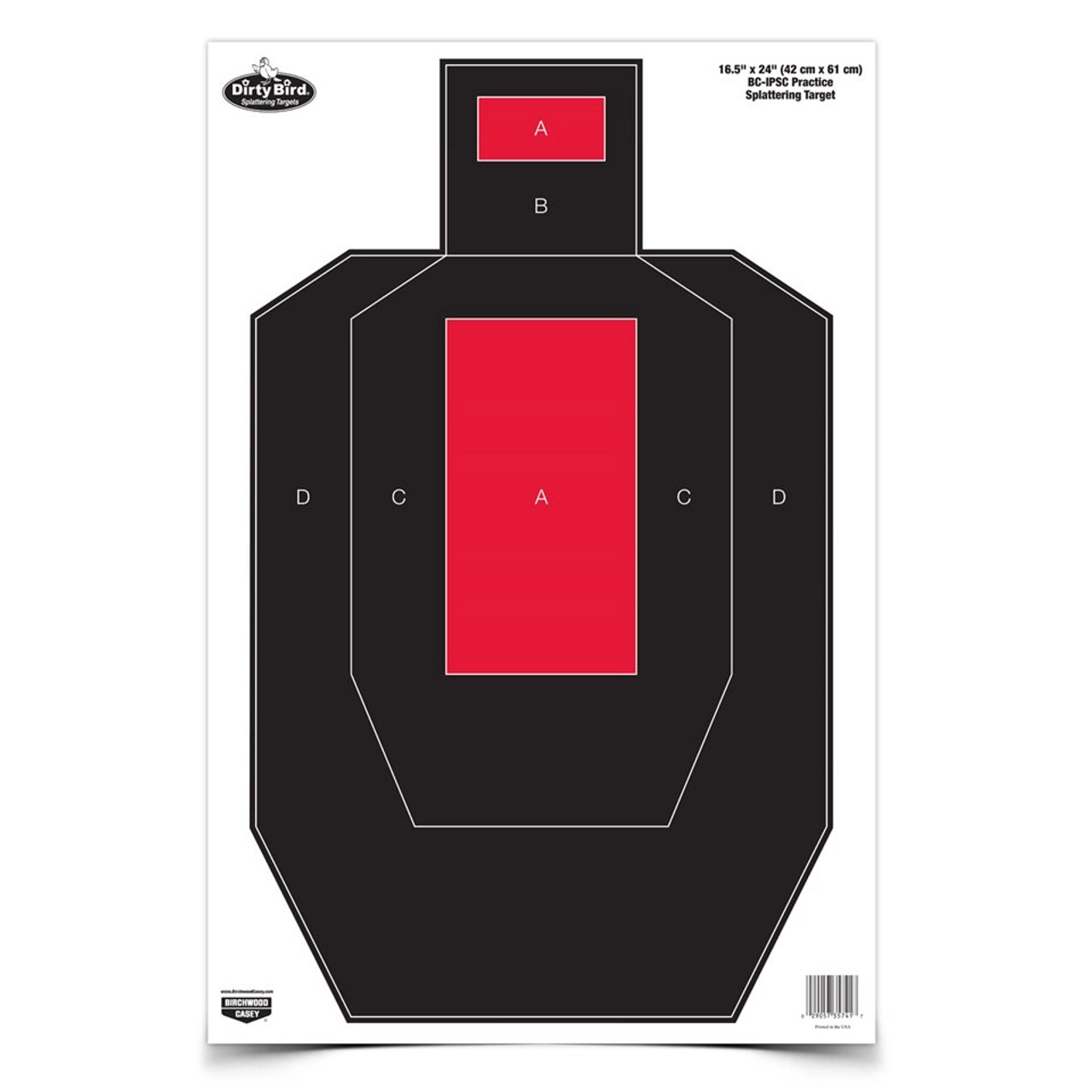 Birchwood Casey Dirty Bird 16.5 x 24 BC-IPSC Practice Target, 3 Targets