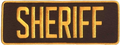 Hero's Pride SHERIFF Back Patch - Gold/Brown - 11''x4''