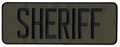 Hero's Pride SHERIFF Back Patch - Black/Olive Drab - 11''x4''