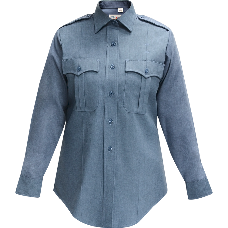 Flying Cross Duro Poplin Women's Long Sleeve Shirt w/ Sewn-In Creases