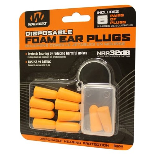 Walkers Foam Ear Plug 5Pk Blister