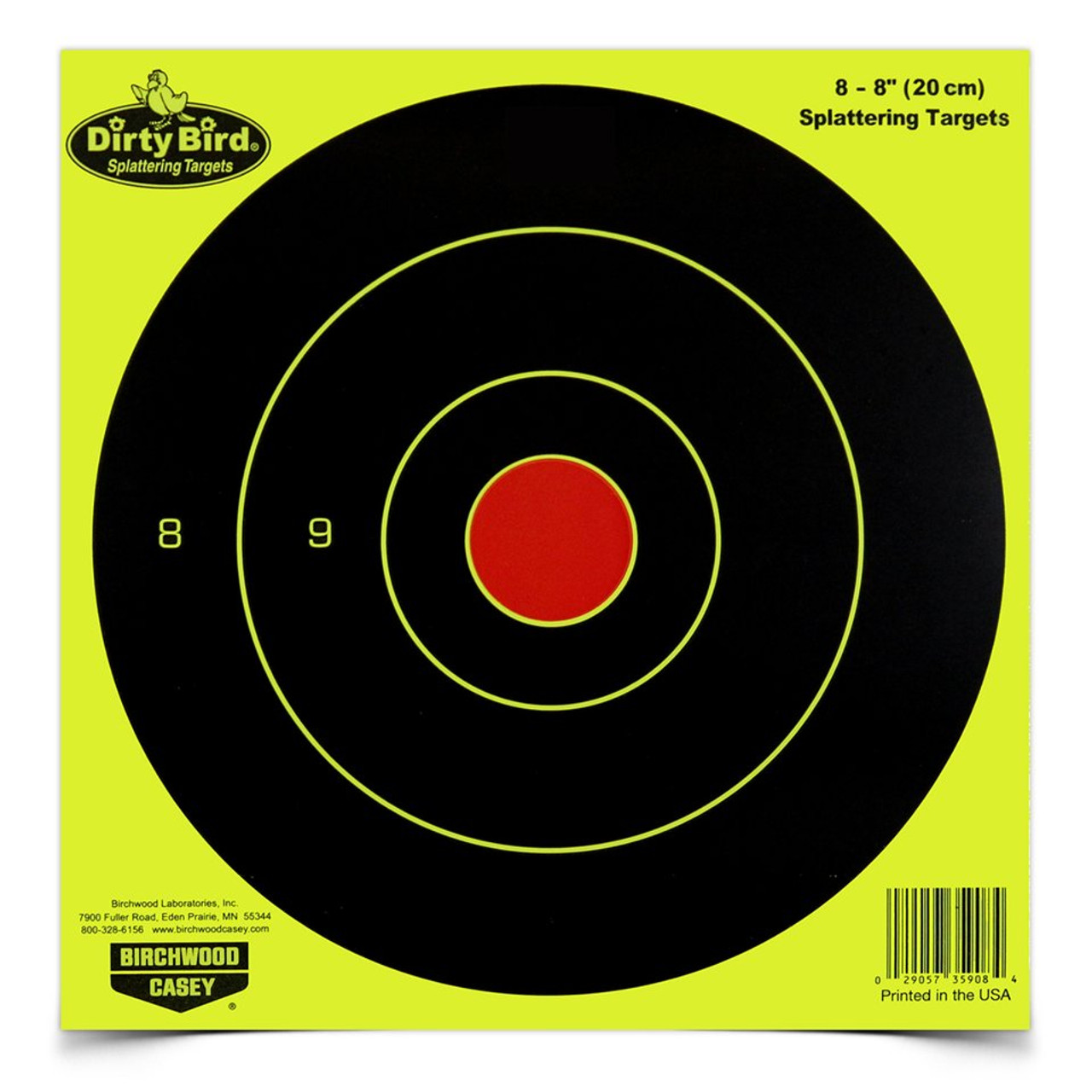 Birchwood Casey Dirty Bird 8 Inch Yellow Round Target
