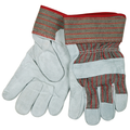 MCR Safety Red Fleece Lined Leather Palm