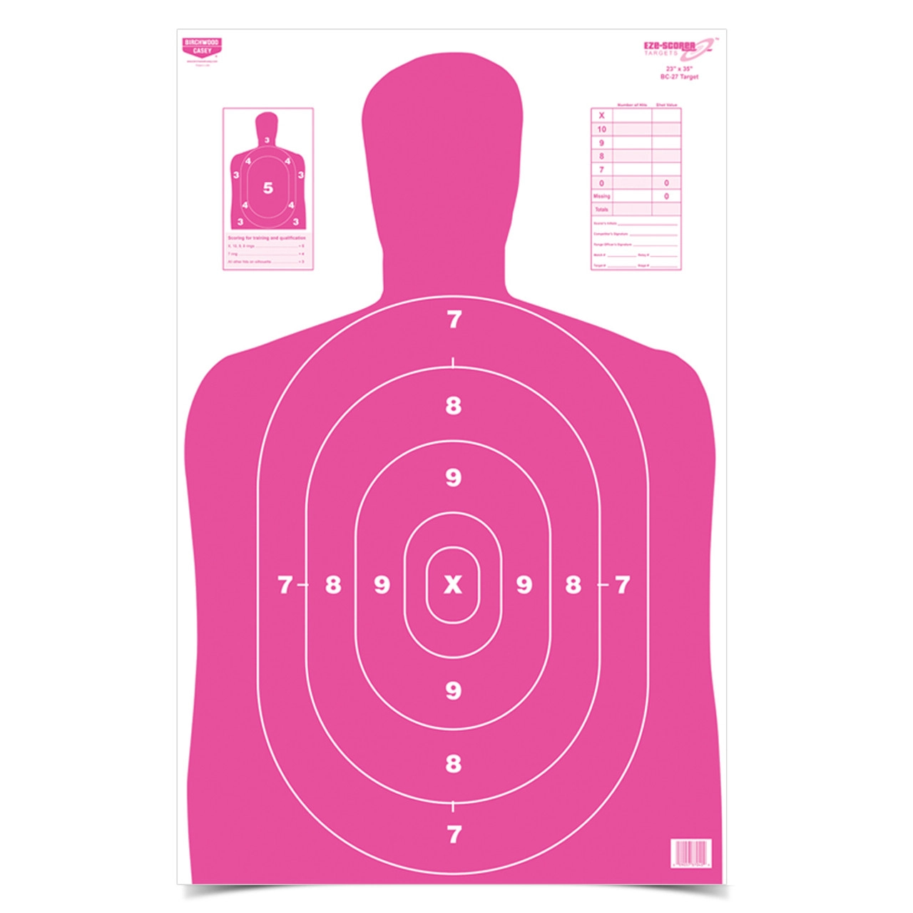 Birchwood Casey Eze-Scorer 23 x 35 BC-27 Pink Target