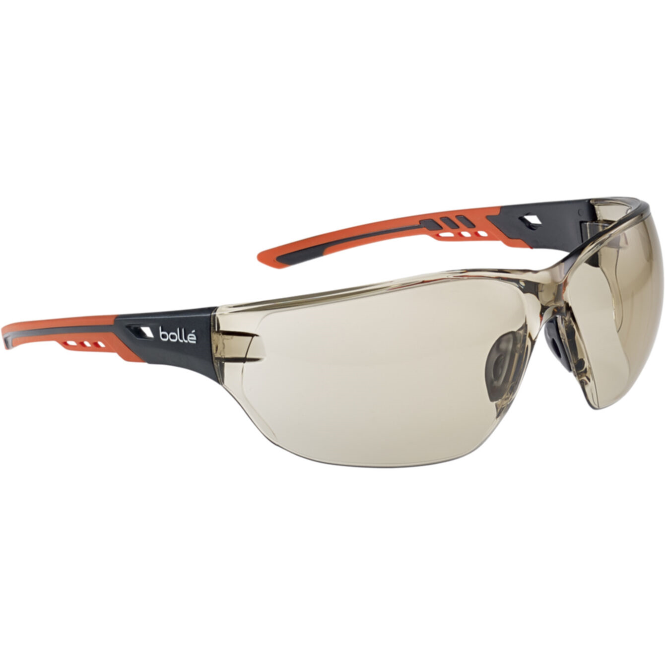 Bolle NESS+ SAFETY SPECTACLES PC CSP BROWN PLATINUM PC TPR RIMLESS